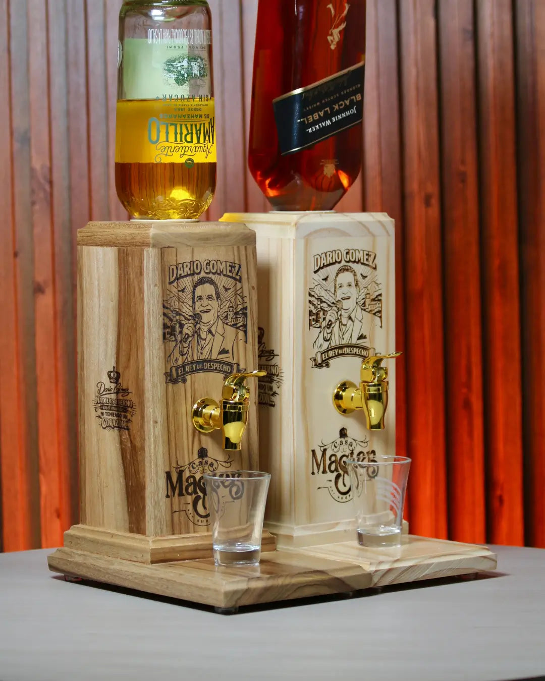 Dispensador de licor tributo cantantes