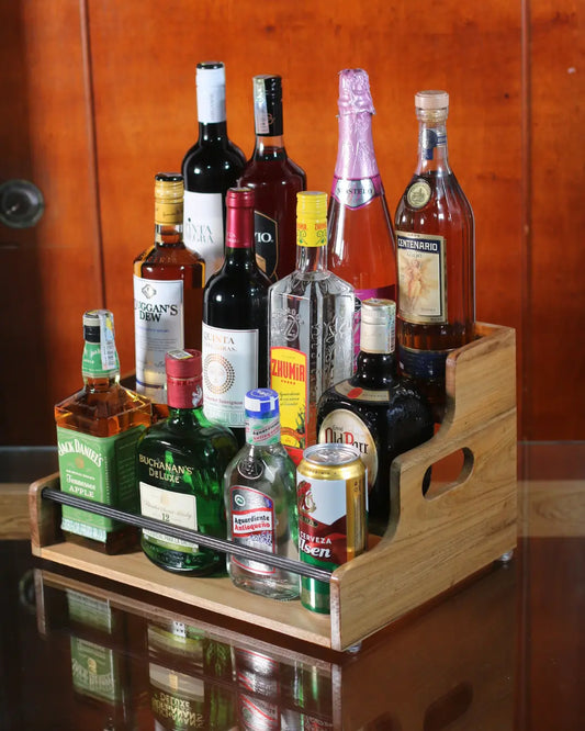 Estante de exhibición de botellas de licor
