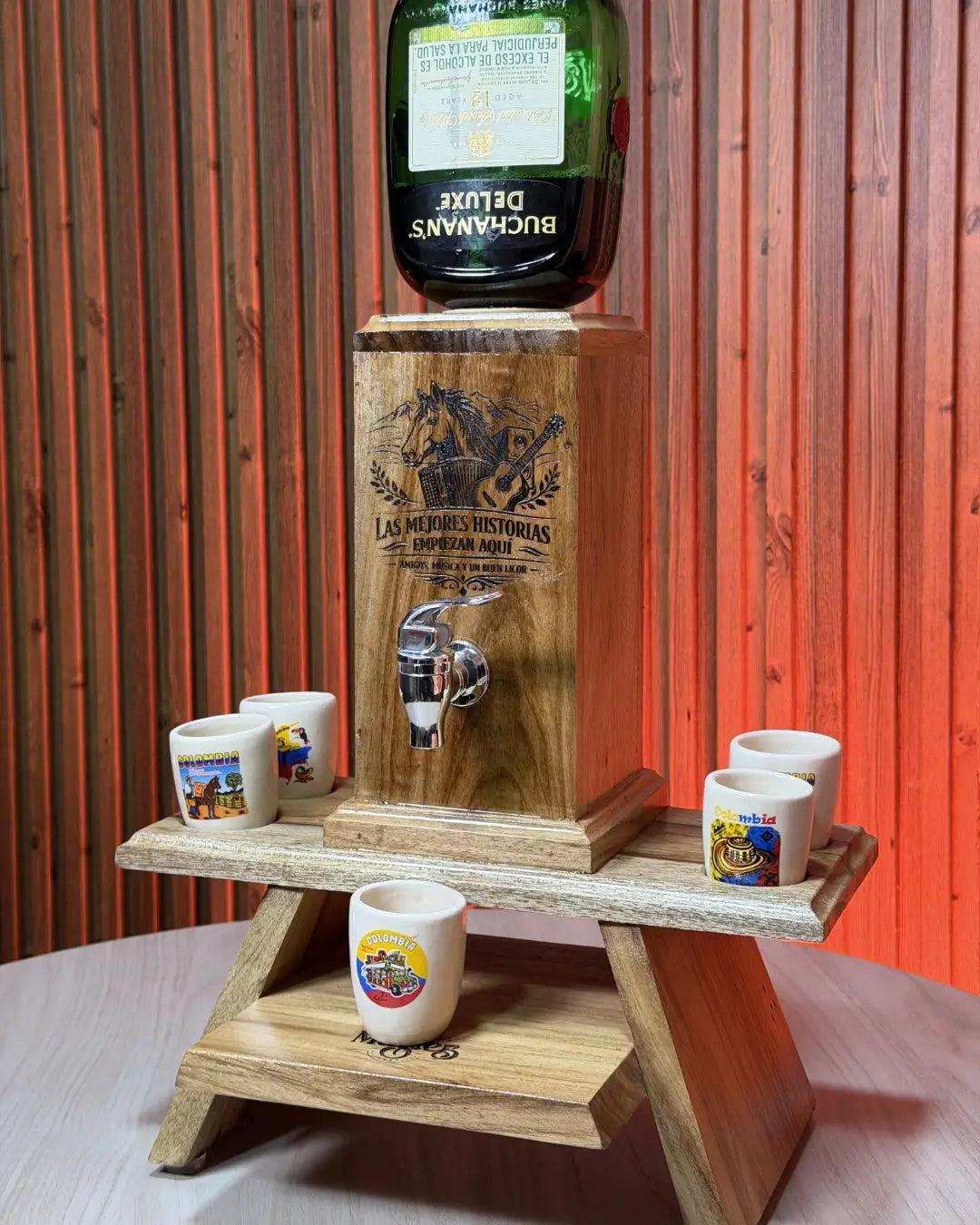 Dispensador de licor Premium - Porta copas incluido