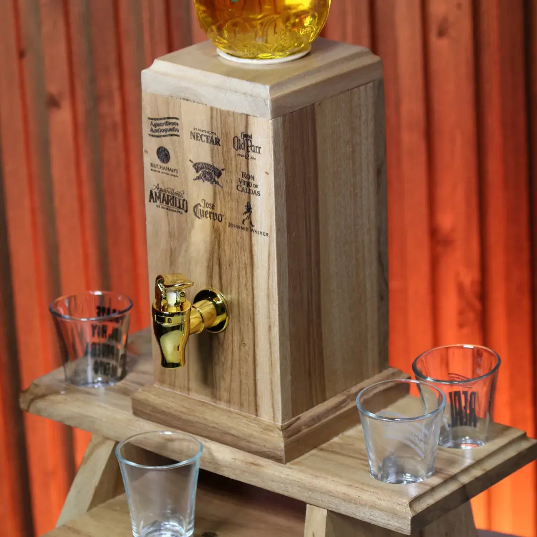 Dispensador de licor Premium - Porta copas incluido