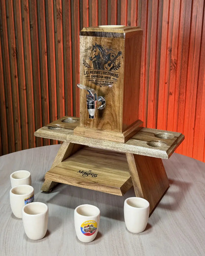 Dispensador de licor Premium - Porta copas incluido